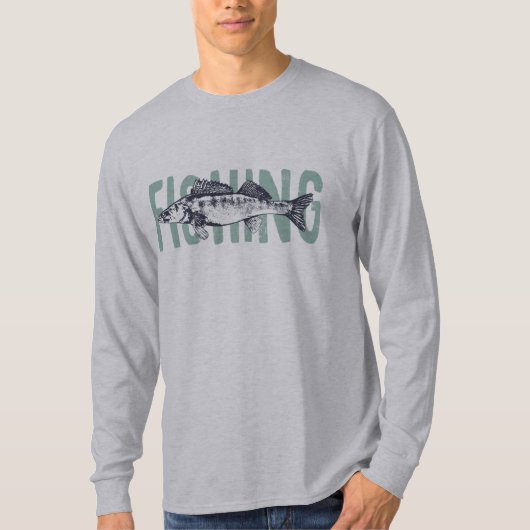 Geviste visserijtekst t-shirt (Voorkant)