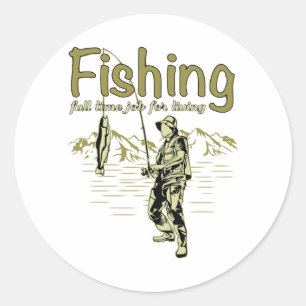 Geviste visstaaf ronde sticker