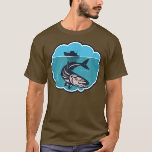 Geviste visvangst Vismeer Rood Angler Vist Cl T-shirt