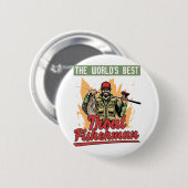 Geviste visvis ronde button 5,7 cm (Voorkant /achterkant)