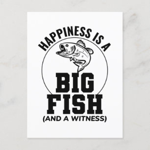 Geviste visvissers buitenshuis Funny Joke Square Briefkaart