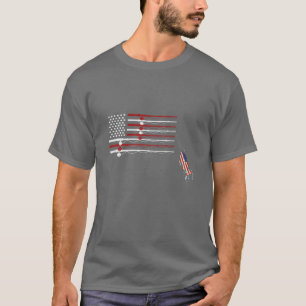 Geviste vlag en vis t-shirt