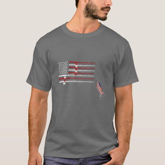 Geviste vlag en vis t-shirt (Voorkant)
