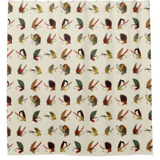 Geviste vliegen douchegordijn (Voorkant)