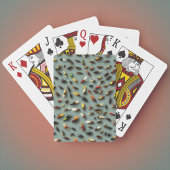 Geviste vliegen pokerkaarten