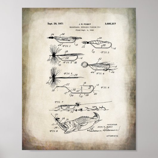 Geviste vliegen poster (Voorkant)