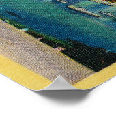 Geviste vloot in AnchorMonterey, CA Poster (Hoek)