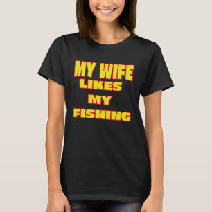 Geviste vrouw goedgekeurd van man Vist T-shirt