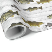 Geviste Walleye Bass Crappie Angler Mannen Cadeaupapier (Rol Hoek)