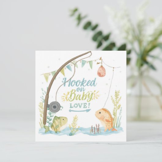 Geviste Welcome Baby voor Gevist liefhebbers Kaart (Staand voorkant)