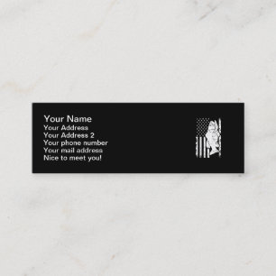 Geviste zwarte vis Verenigde Staten Mini Visitekaartje