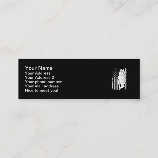 Geviste zwarte vis Verenigde Staten Mini Visitekaartje (Voorkant)