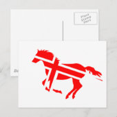 Gevlagde Paard Briefkaart (Voorkant / Achterkant)