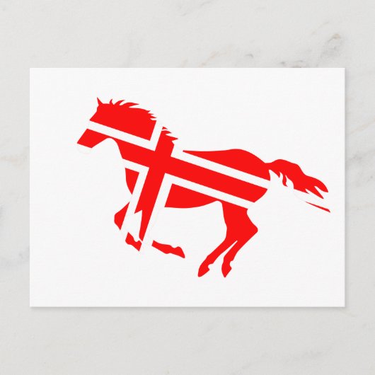 Gevlagde Paard Briefkaart (Voorkant)