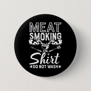 Gevleesde vleesroker Funny Bbq Grilling vlees roke Ronde Button 5,7 Cm