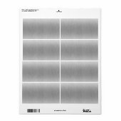 Gevlekt aluminium roestvrij staal etiket (Full Sheet)