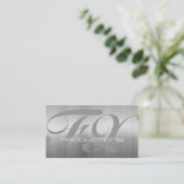 Gevlekt aluminium roestvrij staal visitekaartje (Staand voorkant)