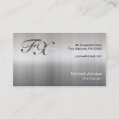 Gevlekt aluminium roestvrij staal visitekaartje (Achterkant)