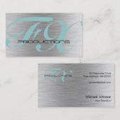 Gevlekt aluminium roestvrij staal visitekaartje (Voorkant / Achterkant)