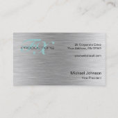 Gevlekt aluminium roestvrij staal visitekaartje (Achterkant)