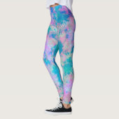 Gevlekt blauw en roze leggings (Links)