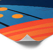 Gevlekt dier in kleurrijke vormenomgeving poster (Hoek)