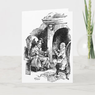 Gevlekt door drie straten feestdagen kaart