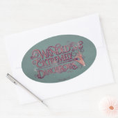 Gevlekt en zeer gevaarlijk grafisch apparaat - Roz Ovale Sticker (Envelop)