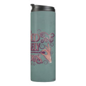 Gevlekt en zeer gevaarlijk grafisch apparaat - Roz Thermosbeker (Geroteerd rechts)