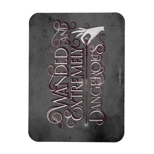 Gevlekt en zeer gevaarlijk grafisch apparaat - wit magneet (Verticaal)