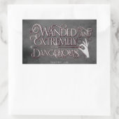 Gevlekt en zeer gevaarlijk grafisch apparaat - wit rechthoekige sticker (Tas)