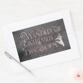 Gevlekt en zeer gevaarlijk grafisch apparaat - wit rechthoekige sticker (Envelop)