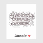 Gevlekt en zeer gevaarlijk grafisch apparaat - wit sticker (Vel)