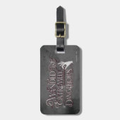 Gevlekt en zeer gevaarlijk grafisch - wit bagagelabel (Voorkant verticaal)