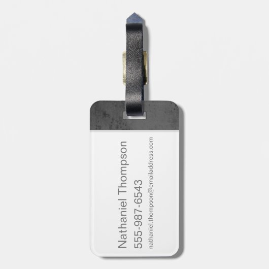 Gevlekt en zeer gevaarlijk grafisch - wit bagagelabel (Achterkant verticaal)