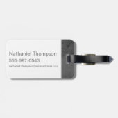 Gevlekt en zeer gevaarlijk grafisch - wit bagagelabel (Achterkant horizontaal)