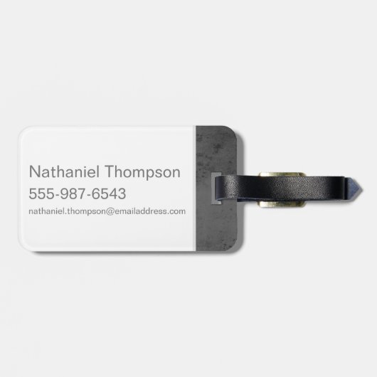 Gevlekt en zeer gevaarlijk grafisch - wit bagagelabel (Achterkant horizontaal)