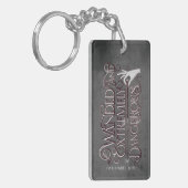 Gevlekt en zeer gevaarlijk grafisch - wit sleutelhanger (Voorkant Links)