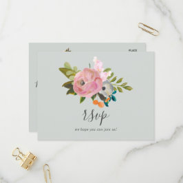 Gevlekt Floral Song Request RSVP Briefkaart