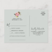 Gevlekt Floral Song Request RSVP Briefkaart (Achterkant)