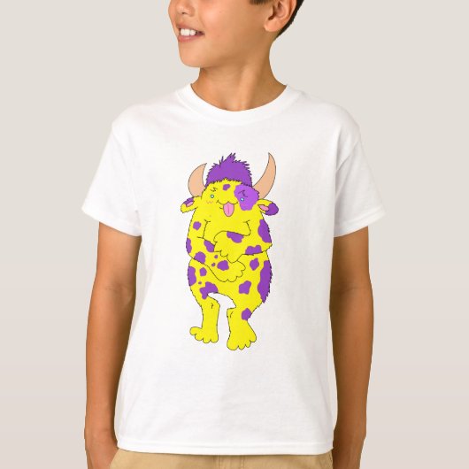 Gevlekt Fuzzy Monster Kids T-shirt (Voorkant)