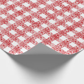 Gevlekt gevarieerd kerstpatroon met rode en witte cadeaupapier (Hoek)