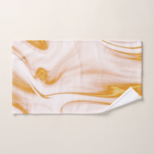 Gevlekt goud en wit marmer bad handdoek (Handdoek)