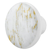 Gevlekt Goud Glanzend Glitter Wit Marmer Keramische Knop (Rechts)