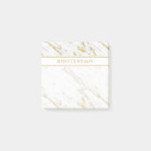 Gevlekt Goud Glitter Wit Marmer Post-it® Notes (Voorkant)