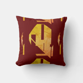 Gevlekt Goud Sinaasappel op Bourgogne Southwest Lo Kussen