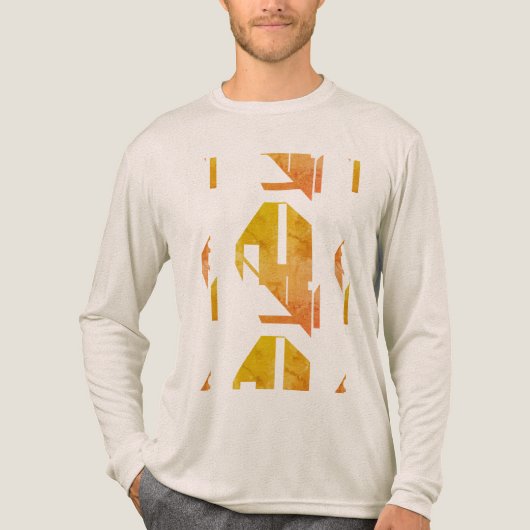 Gevlekt Goud Sinaasappel Zuidwest-geïnspireerd Abs Tri-Blend Shirt (Voorkant volledig)
