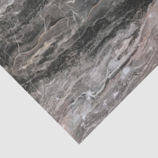 Gevlekt grijs en zwart marmer tissuepapier (Detail)