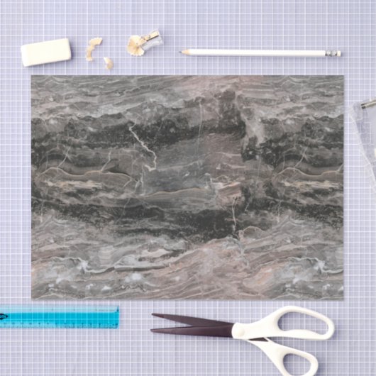 Gevlekt grijs en zwart marmer tissuepapier (Craft)