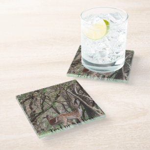 Gevlekt hert Wildlife Premium Foto Coaster Glazen Onderzetter